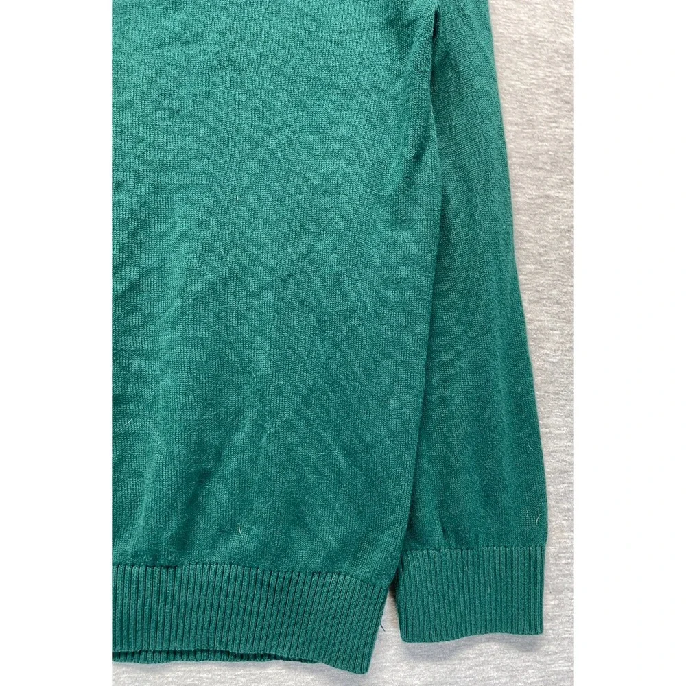 The Children's Place Sweater Boys XL 14 Spruce Green Cotton Ribbed Trim V-Neck